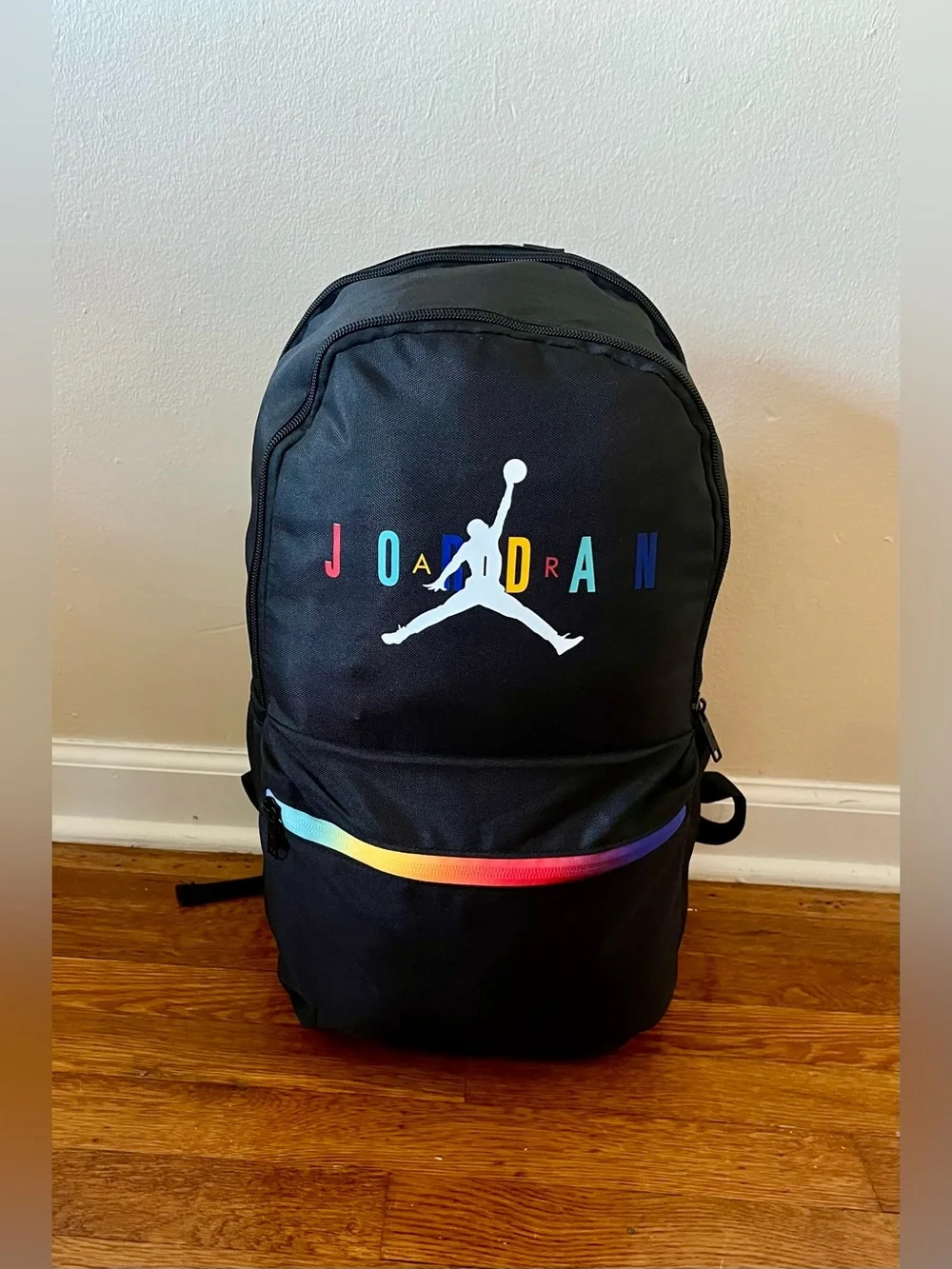 Air Jordan Backpack 23L Black Multicolor MA0880-K90 Laptop & Bottle Pockets